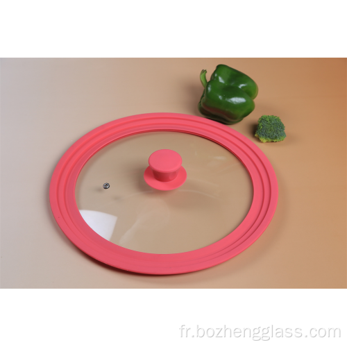 Couvercle en verre de jante en silicone multi-taille